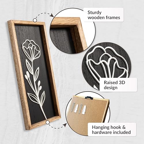 3D Vintage Black Living Room Decor (2 Count)