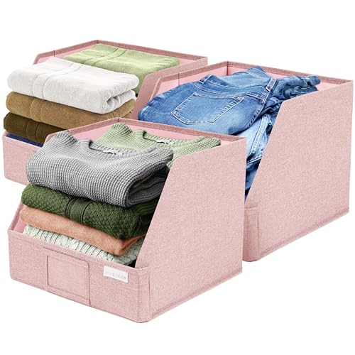 Open Front Trapezoid Closet Bins (3 Count)