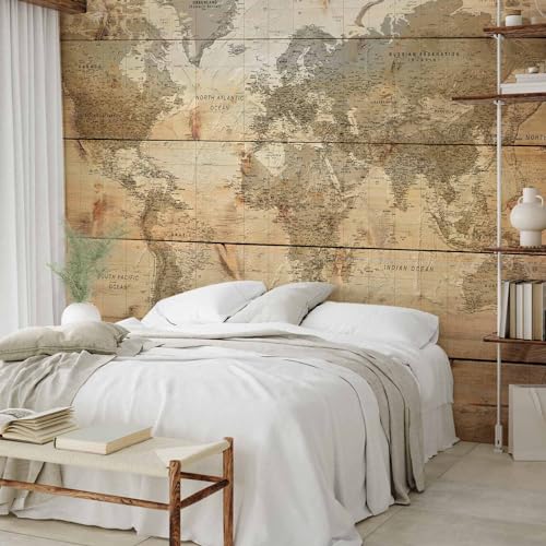 Premium Wall Mural World Map 118x83 in (6 Count)