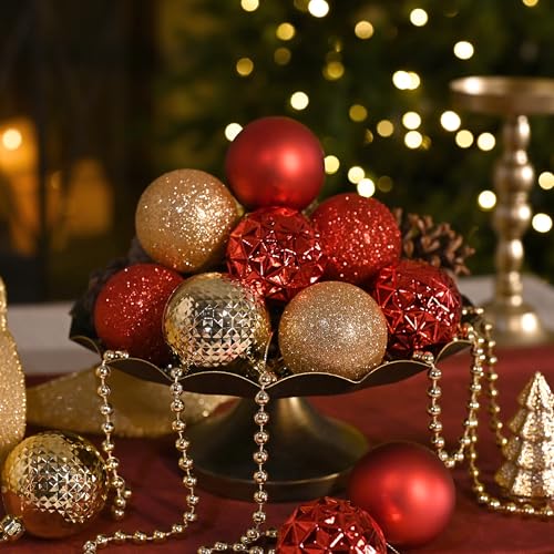 50ct Christmas Tree Decorations Ball Ornaments 2.36 Inches (50 Count)
