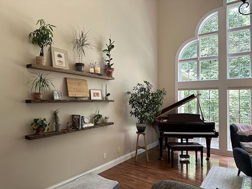 72 Inch Wooden Floating Shelves for Wall