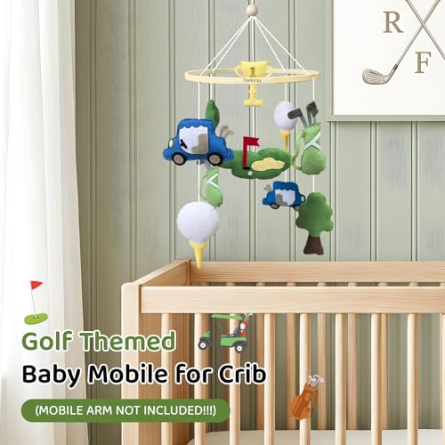 Baby Crib Mobile Golf Mobile for Boys Handmade Toddler Room Decor
