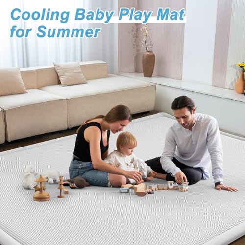Baby Play Mat for Floor Tummy Time Nursery Rug Muscle Area Rug Playroom Rug 59x79" Elastic Foam 1.3" Thick Crawling Mat for Babies