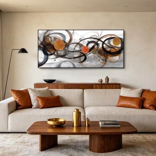 Abstract Canvas Wall Art Orange Picture for Living Room Wall Decor