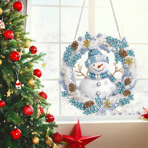 Snowman Diamond Art Hanging Kits for Adult