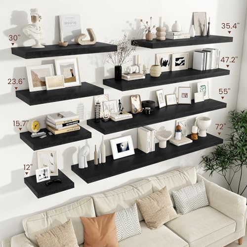 12 Inch Deep Floating Shelves 36” Set of 2 (2 Count)