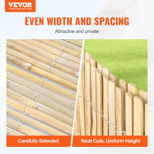 Natural Bamboo Fence Privacy Screen (78 Sq Ft)