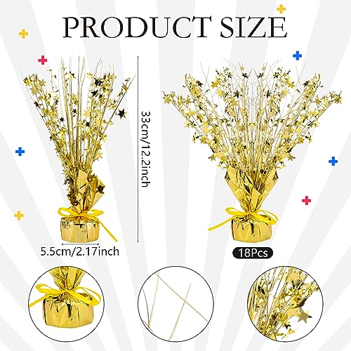 18 Pcs Gold Foil Spray Centerpiece Table Decoration for Party