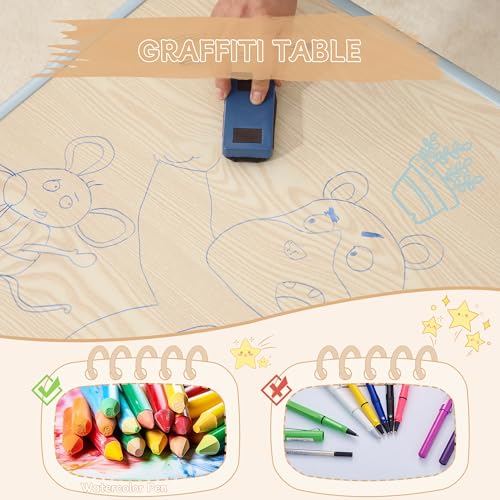 Height Adjustable Kids Table and Chairs