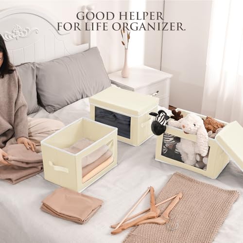Fabric Storage Bins with Lids (3 Count)