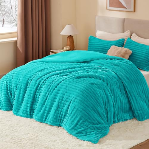 Fleece Queen Comforter Set