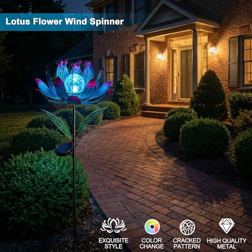 38 Inch Solar Wind Spinner Outdoor