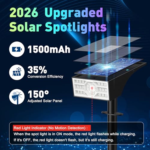 Solar Color Changing RGB Spot Lights Outdoor (6 Count)