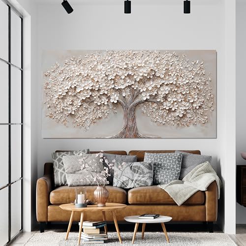 Canvas Wall Art Decor Prints Botanical Large Wall Art Pictures for Living Room Modern Oversized Tree of Life Wall Art Decor Prints Artwork for Walls Bedroom Office 39" X 78"Printed Decorative Painting