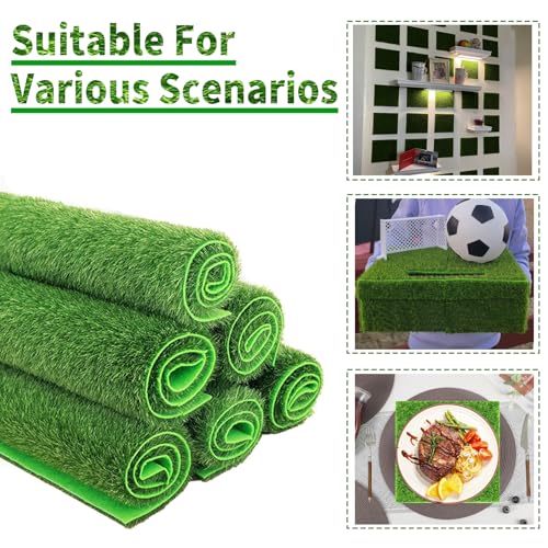 24 Pcs 6 X 6 Inch Fake Grass Decor for Crafts (24 Count)