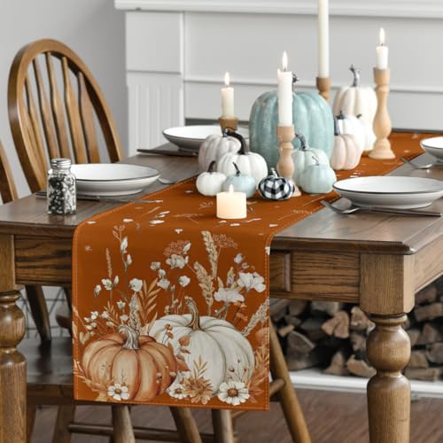 210 GSM Fall Table Runner Home Party Decor 13x90 Inch (8.04 Sq Ft)