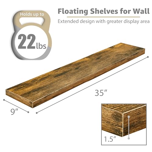 Floating Shelves for Wall Storage (3 Count)