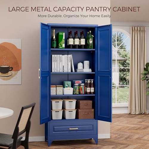 75" Tall Metal Kitchen Pantry Cabinet