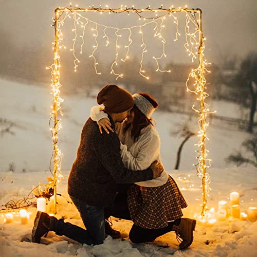 200 LED Icicle Lights for Outside (19.6 Foot)