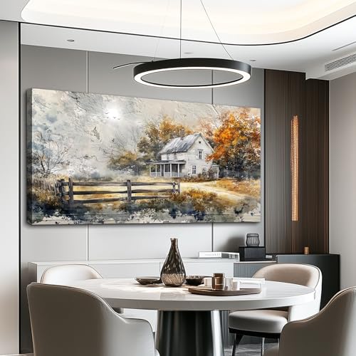 Large Wall Decor Canvas Painting Wall Art For Living Room Dining Room Abstract Ink Landscape Paint Picture Prints Artwork For Corridor Bedroom Office Home Decoration Ready to hang 24x48 In