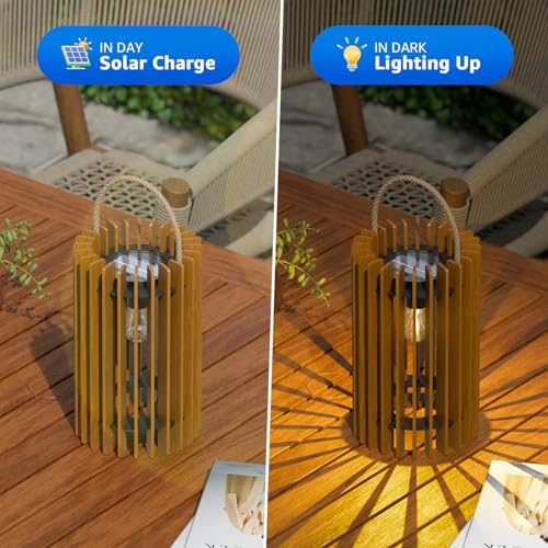 2 Pack Solar Lanterns Outdoor Hanging Portable Table Top Decorative Lamp DIY Lantern Lights Water (2 Count)