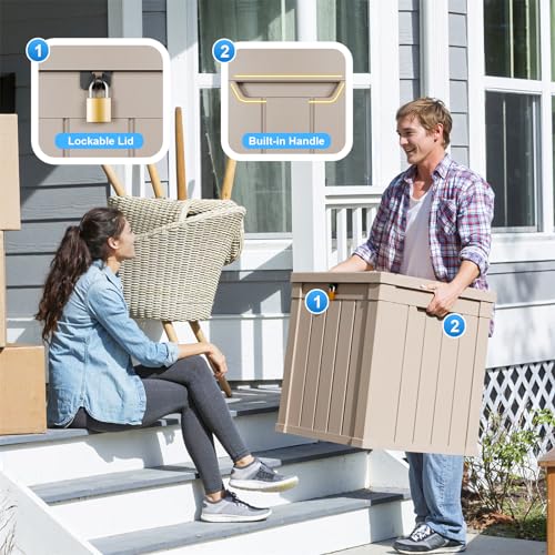 50 Gallon Deck Boxes Outdoor Waterproof