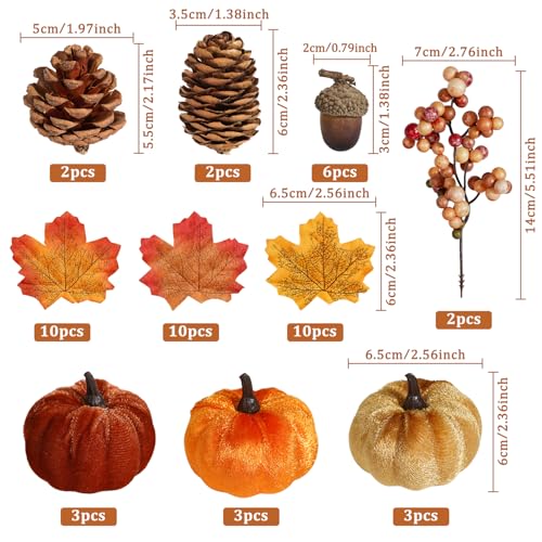 51 PCS Artificial Fabric Pumpkins