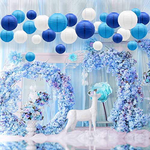 21 Pack Blue Paper Lanterns (21 Count)