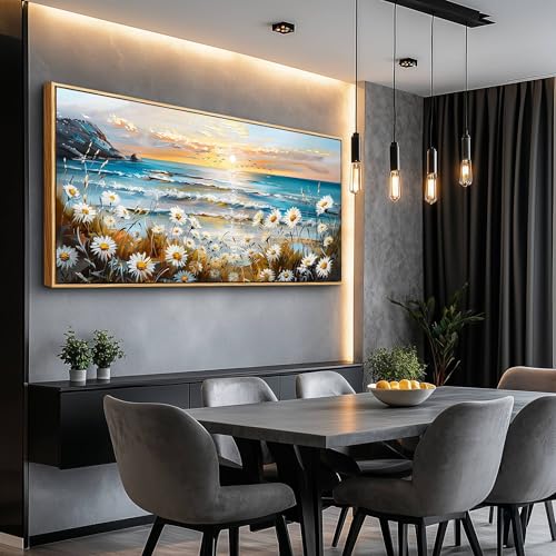 Large Canvas Wall Art For Restaurant Wall Decor For Living Room Farmhouse Bedroom Office Decor Flowers Marine Landscape Painting Print Modern Artwork Home Decoration Easy Hanging 30x60 In