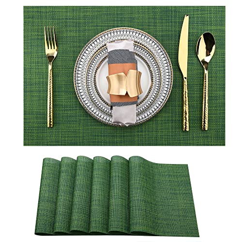 Green Placemats Set of 6 (6 Count)