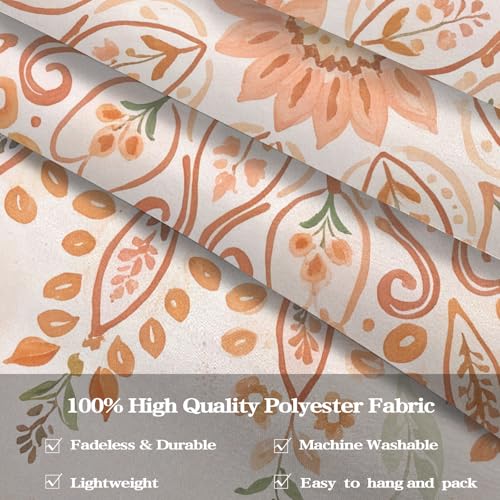 Floral Mandala Tapestry Boho Tapestry for Bedroom Peach Tapestries Wall Hanging Living Room Wall Art and Home Decor 44x60