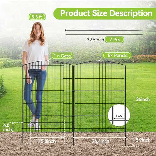 Decorative Garden Fence 6 Panels 13ft (39 Sq Ft)