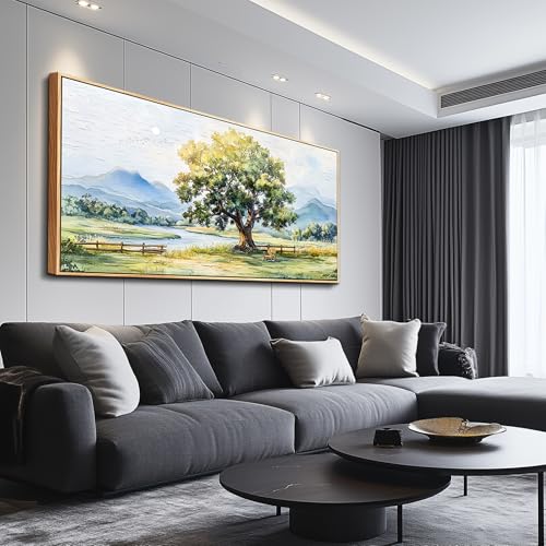 Large Farmhouse Wall Decor For Living Room Wall Art For Bedroom Office Decor Green Tree Ink