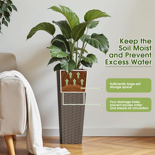 Resin 23.6'' Tall Planters