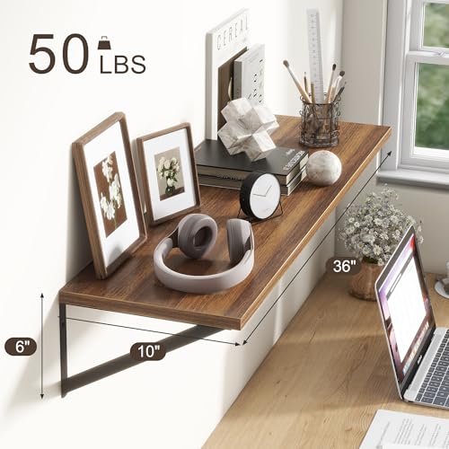 36"W x 10"D Floating Shelves