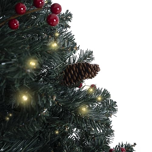 7.5ft Pencil Christmas Tree with Lights