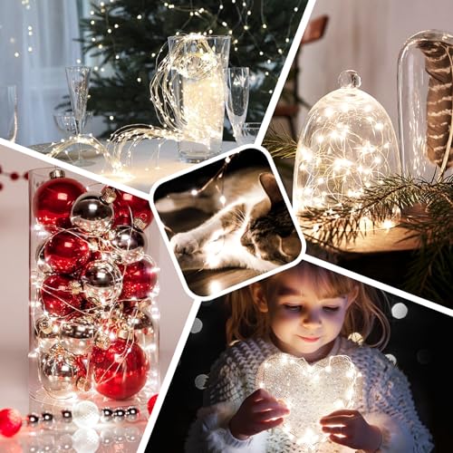 2 Pack White Fairy Lights Battery Operated (2 Count)