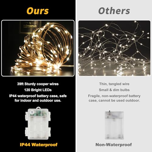 39Ft 120 LED Fairy Lights Battery Operated (39 Foot)