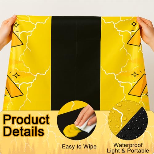 6 Pack Yellow Cartoon Plastic Birthday Tablecloths (6 Count)