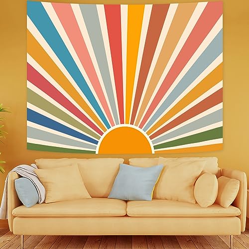 Boho Burning Sun Tapestry Wall Hanging