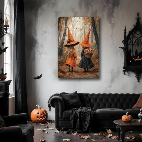 Fall Wall Art Witch Picture Decor