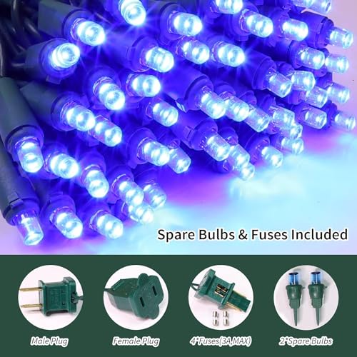 60LED Blue Christmas Lights Plug in (60 Count)