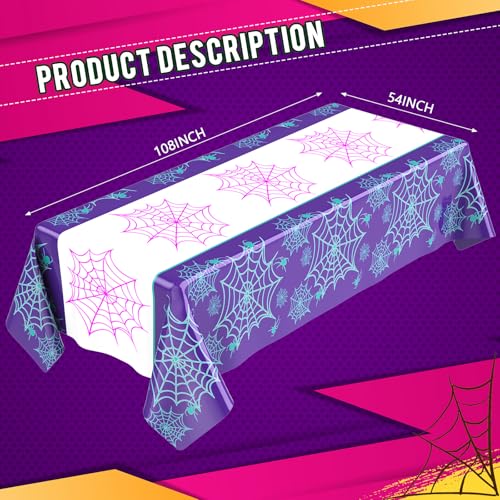 3 Pack Spider Tablecloth Birthday Party (3 Count)