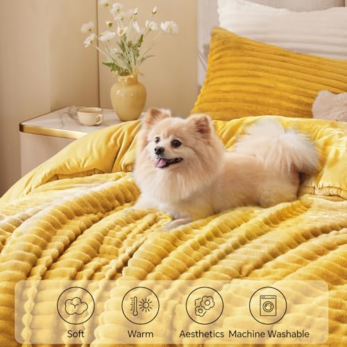 Fleece Queen Comforter Set