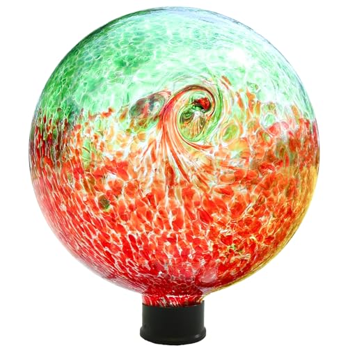 Gazing Ball Glass Gazing Balls Garden Globe Outdoor Decor 10" Red
