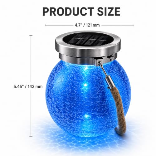 Solar Glass Jar Lantern RGB Color Changing (6 Count)