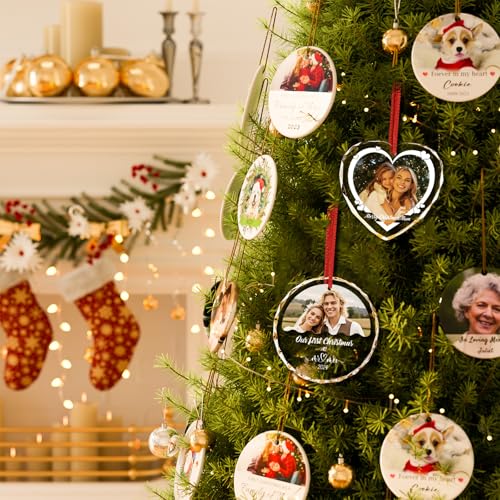 Personalized Crystal Christmas Ornaments with Photo