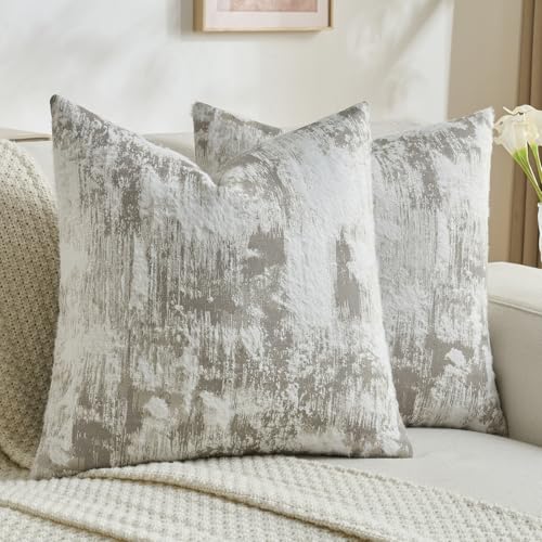 Pack of 2 Faux Cashmere Throw Pillow Covers 16x16 Inch (2 Count)