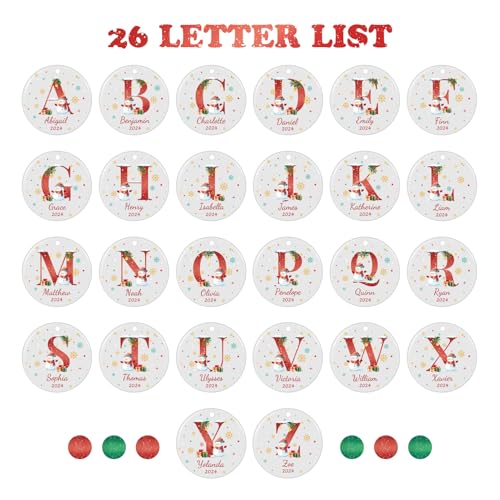 Name Ornaments for Christmas Tree