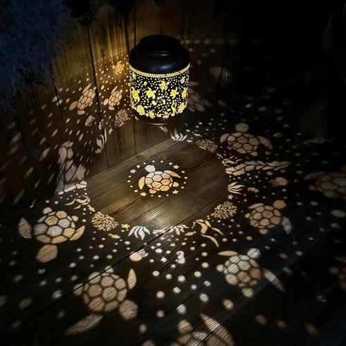 2 Pack Sea Turtle Solar Lanterns Outdoor Waterproof (2 Count)
